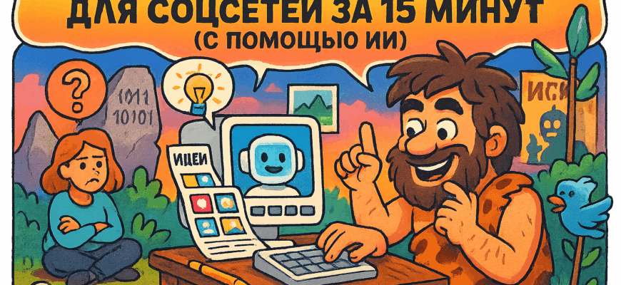 Как за 15 минут создать контент-план для соцсетей с помощью ИИ и не сойти с ума