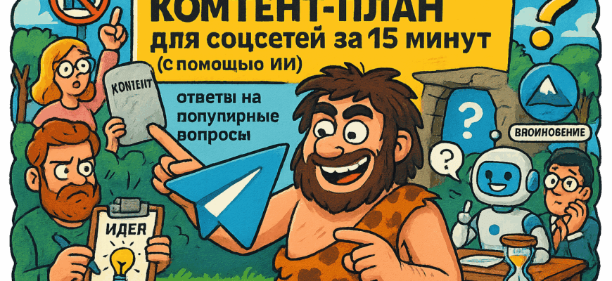 Создайте контент-план для соцсетей за 15 минут с ИИ: секреты, которые никто не расскажет