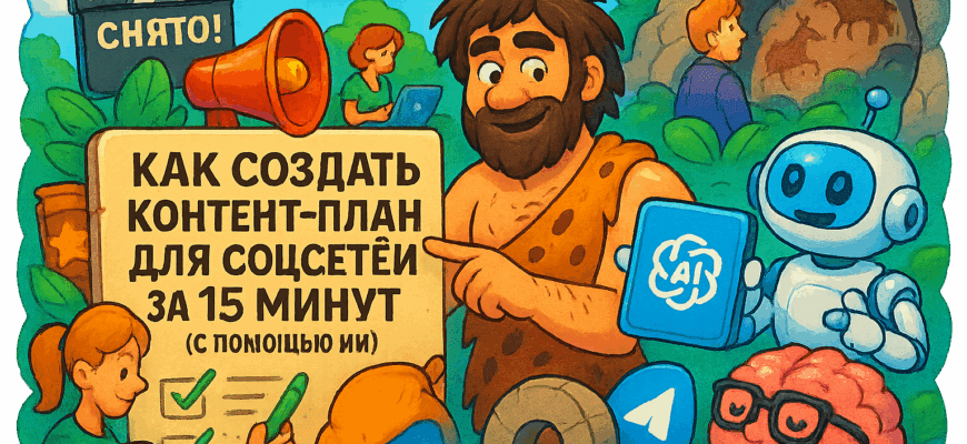 Способ создания контент-плана за 15 минут с помощью ИИ который взорвет ваш маркетинг