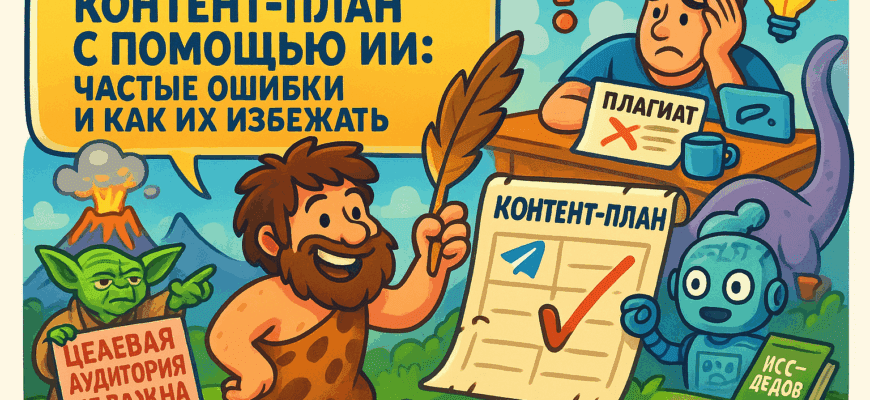 Как избежать 10 фатальных ошибок при создании контент-плана с помощью ИИ
