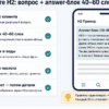 Чеклист перестройки H2 под answer-блок 40–60 слов