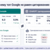 Сравнение: топ Google и отсутствие цитирования в нейросетях — search vs training краулеры