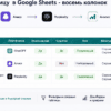 Схема таблицы Google Sheets для журнала мониторинга цитирования в нейросетях