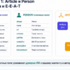 Карточка полей Article и Person в JSON-LD для авторства и E-E-A-T