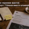 Предметы-факты на столе: Соберите черновик фактов за 20 минут: 7 блоков вместо штампов