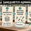 Схема на столе: почему тормозит админка WordPress и transients в базе