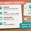 Карточка полей NAP на прилавке: name, address, часы, url