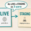 Схема LIVE → STAGING на стене с карточками: зачем копия на поддомене спасает заявки