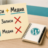 Стикеры про доступ к записям и медиа без плагинов и настроек WordPress